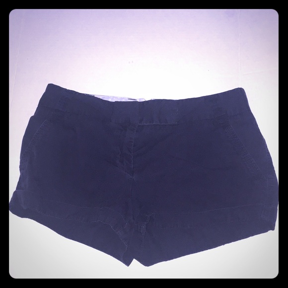 J. Crew Navy Colored Cuffed Chino Shorts Sz 8 - Picture 1 of 8